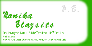 monika blazsits business card